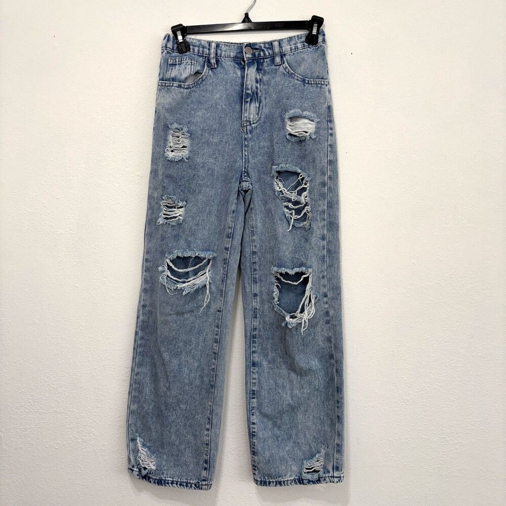Shein Kids Straight Blue Jeans 14Y